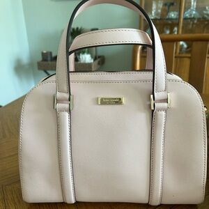 kate spade Pale Pink Saffiano Leather Satchel with Gold Hardware
